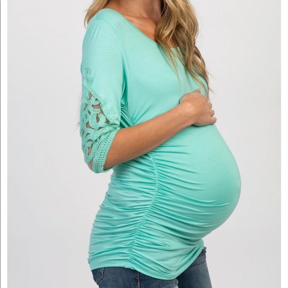 Pinkblush Tops - 🎉HP🎉 Mint Maternity Shirt